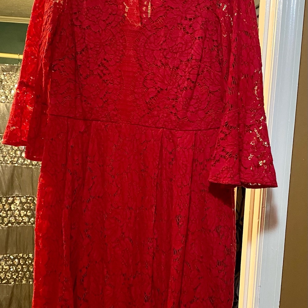 Lane Bryant Red Lace Dress Size 16W